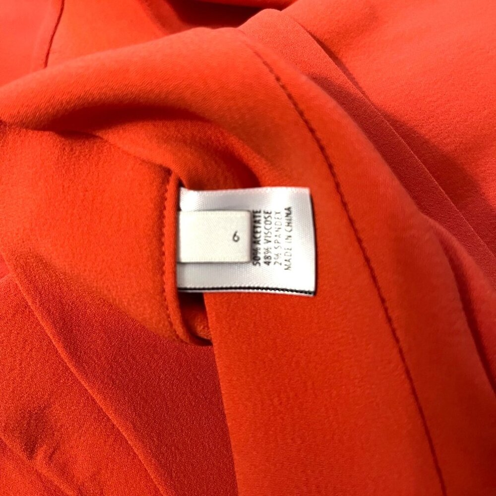 St. John Asymmetrical Red Skirt With Draped Detail Womens Size 6 - Picture 7 of 7